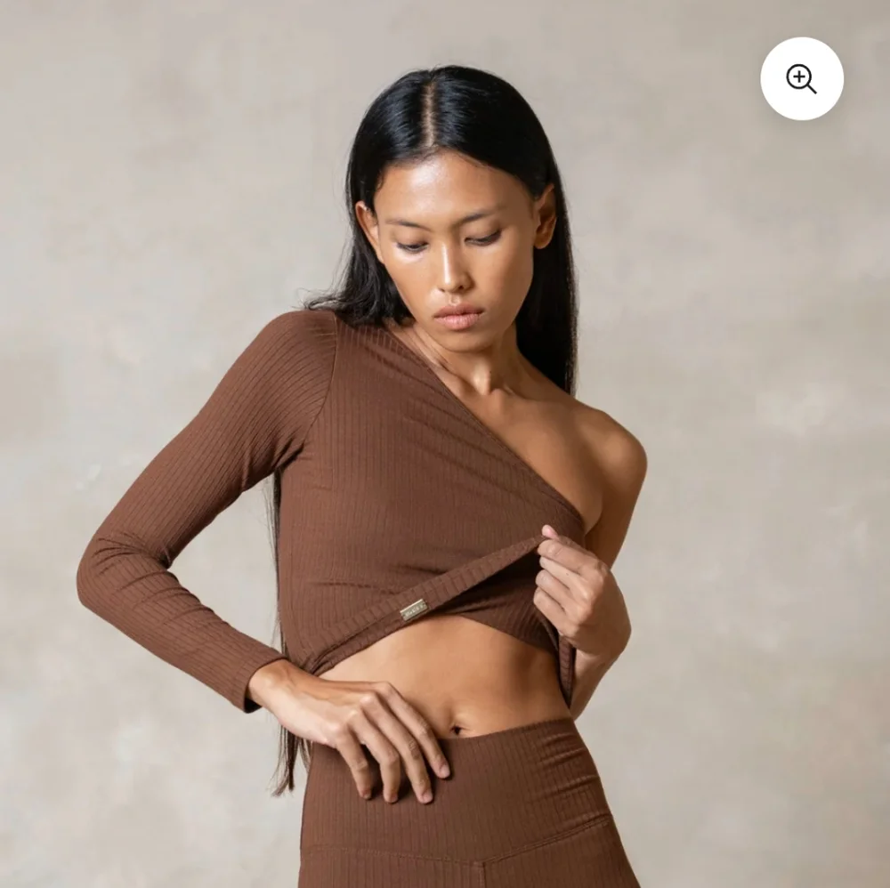 Studio K Rib One Shoulder Top - Picture 3 of 3